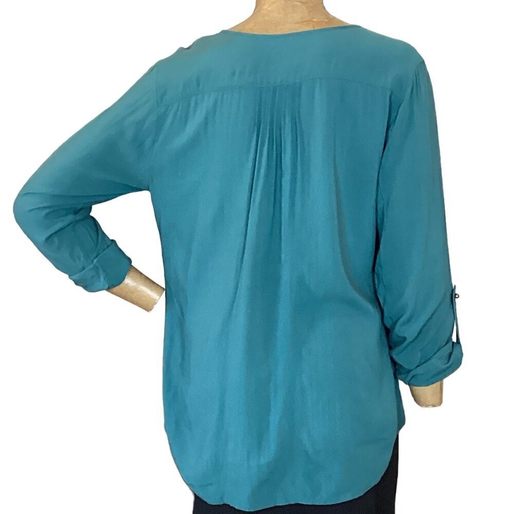 Soft Surroundings Split Neck Button Tunic Blouse … - image 6